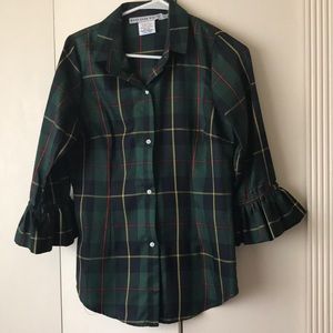 Like new Gretchen Scott plaid blouse